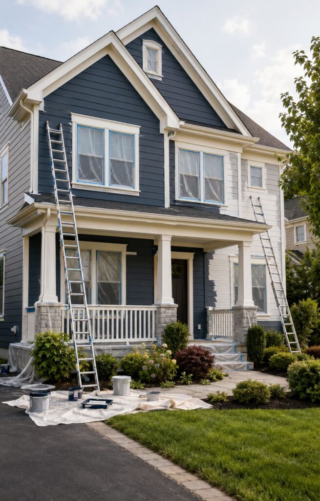 exterior residencial painting 1 Exterior Painting in Berlin, NJ — 7&7 Contractor LLC